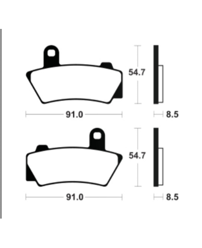 Plaquettes de frein TECNIUM metal fritte - MA495 MF495