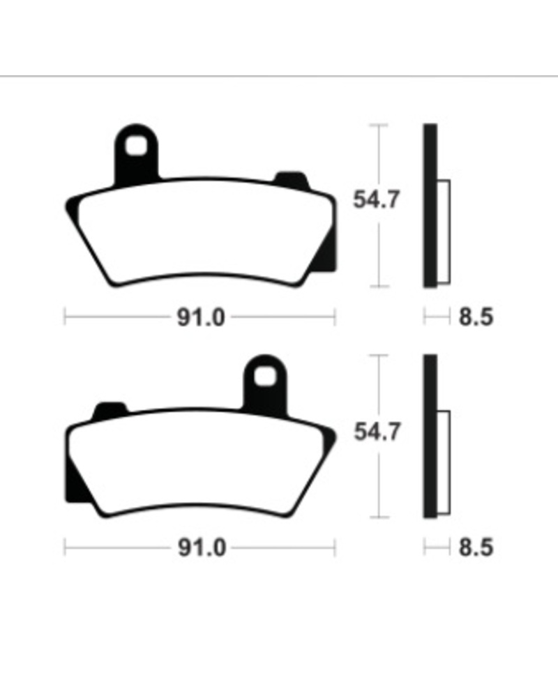 Plaquettes de frein TECNIUM metal fritte - MR495 MR495