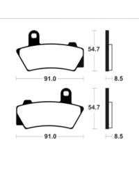 Plaquettes de frein TECNIUM metal fritte - MR495 MR495
