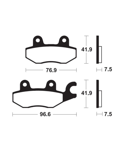 Plaquettes de frein TECNIUM metal fritte - MF455 MF455