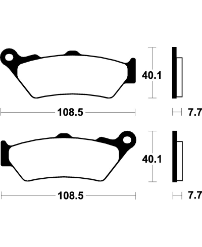 Plaquettes de frein TECNIUM MX/ATV metal fritte - MOR174 MOR174