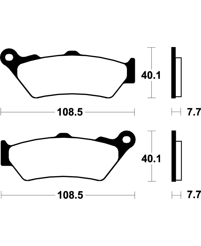 Plaquettes de frein TECNIUM MX/ATV metal fritte - MOR174 MOR174