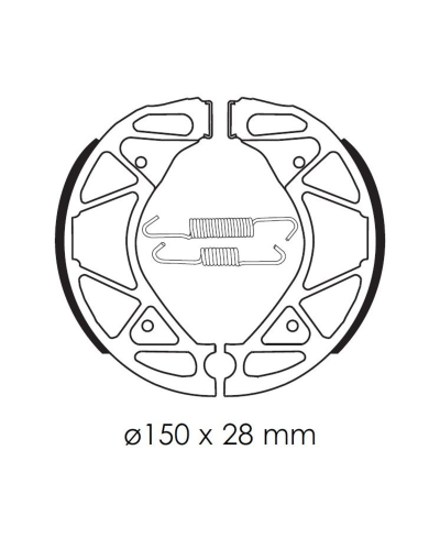 Mâchoires de frein TECNIUM Scooter organique - BA209 BA209