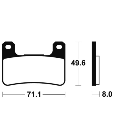 Plaquettes de frein TECNIUM Racing metal fritte - MSR306 MSR306