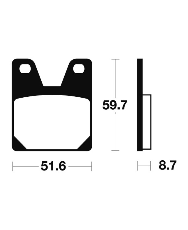 Plaquettes de frein TECNIUM Performance metal fritte - MR233 MR233