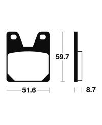 Plaquettes de frein TECNIUM Performance metal fritte - MR233 MR233