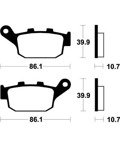 Plaquettes de frein TECNIUM Scooter organique - ME114 ME114