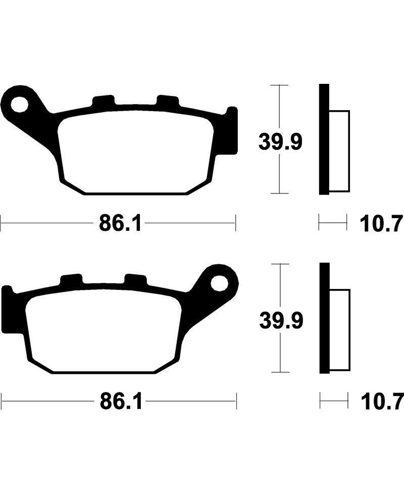 Plaquettes de frein TECNIUM Scooter organique - ME114 ME114