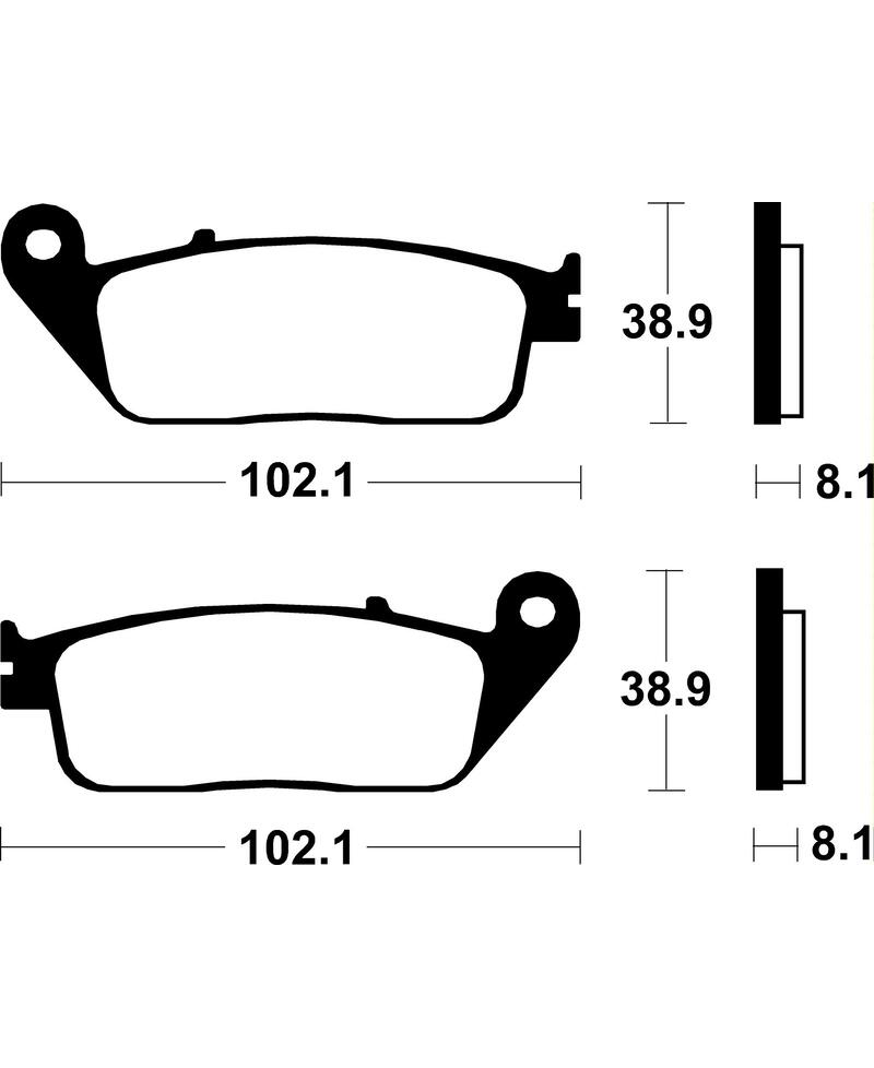 Plaquettes de frein TECNIUM Scooter organique - ME127 ME127