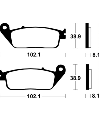 Plaquettes de frein TECNIUM Scooter organique - ME127 ME127