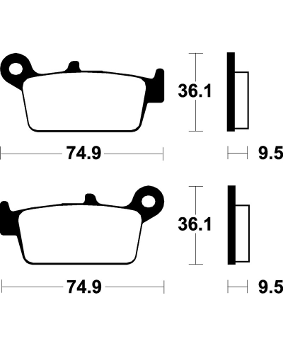 Plaquettes de frein TECNIUM Scooter organique - ME104 ME104
