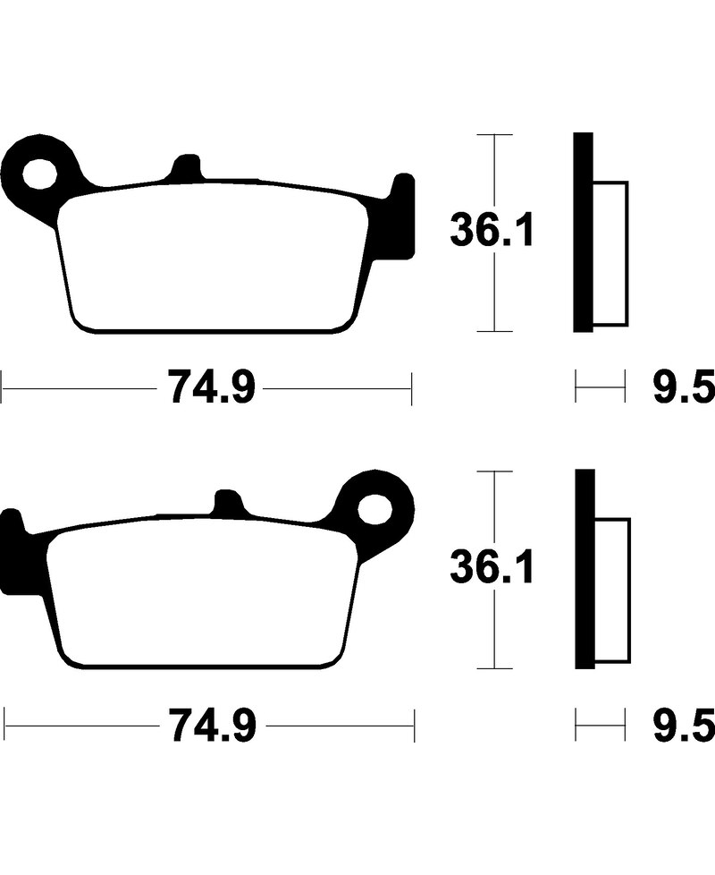 Plaquettes de frein TECNIUM Scooter organique - ME104 ME104