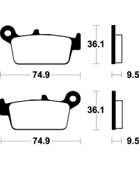Plaquettes de frein TECNIUM Scooter organique - ME104 ME104