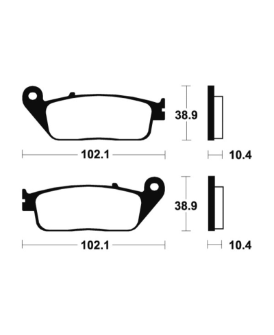 Plaquettes de frein TECNIUM Maxi Scooter metal fritte - MSS154 MSS154