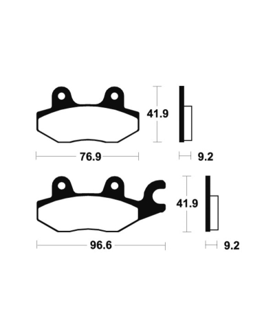 Plaquettes de frein TECNIUM Maxi Scooter metal fritte - MSS188 MSS188