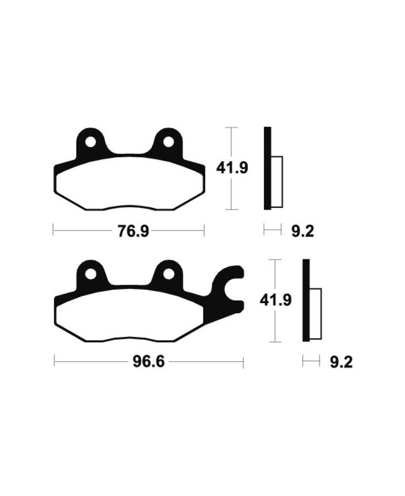 Plaquettes de frein TECNIUM Maxi Scooter metal fritte - MSS188 MSS188