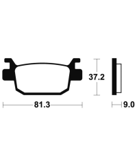 Plaquettes de frein TECNIUM metal fritte - MR332 MR332