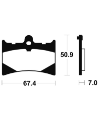 Plaquettes de frein TECNIUM metal fritte - MTR101 MTR101