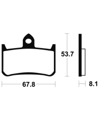 Plaquettes de frein TECNIUM metal fritte - MTR122 MTR122