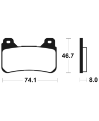 Plaquettes de frein TECNIUM metal fritte - MTR309 MTR309