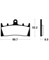 Plaquettes de frein TECNIUM Performance metal fritte - MF186 MF186