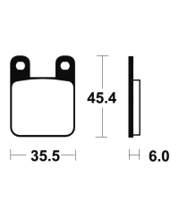 Plaquettes de frein TECNIUM Racing MX/Quad metal fritte - MOR59 MOR59