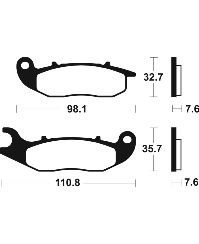 Plaquettes de frein TECNIUM Performance metal fritte - MF359 MF359