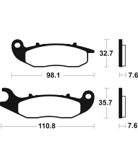 Plaquettes de frein TECNIUM Performance metal fritte - MF359 MF359