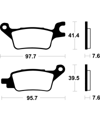 Plaquettes de frein TECNIUM Scooter organique - ME510 ME510