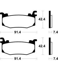 Plaquettes de frein TECNIUM Racing metal fritte - MTR512 MTR512