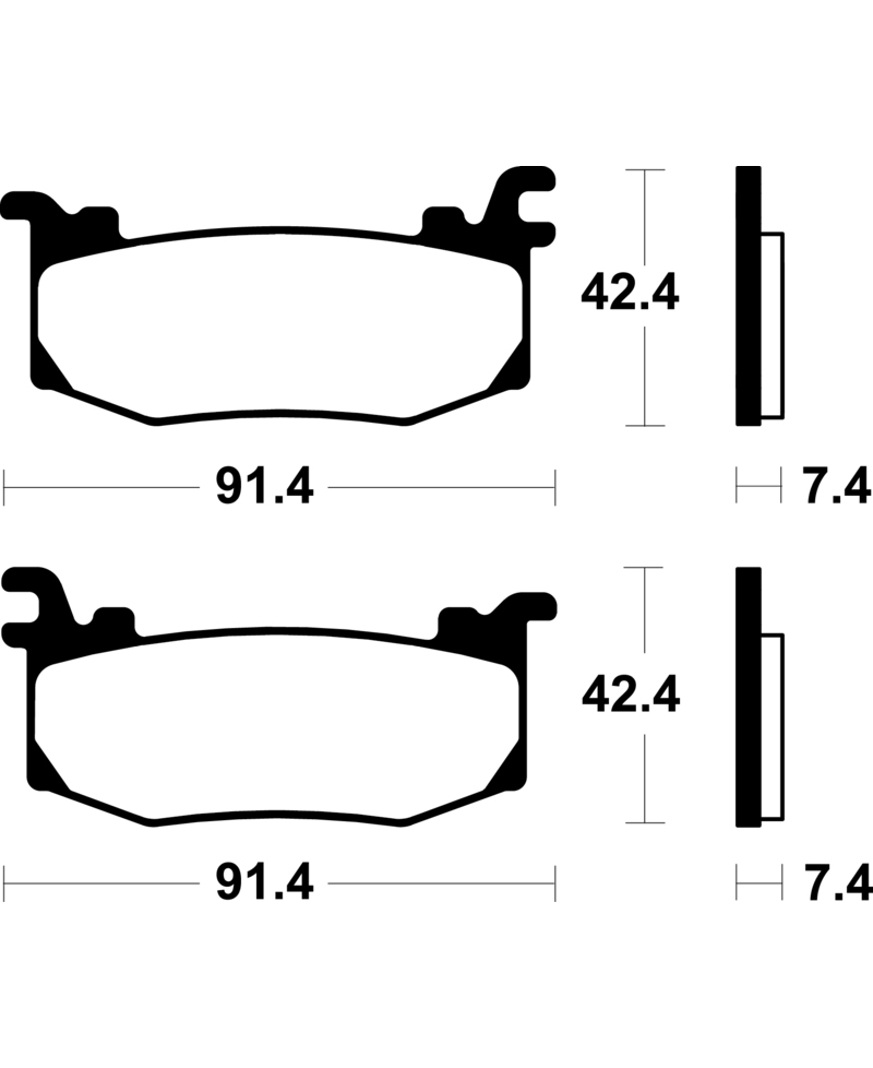 Plaquettes de frein TECNIUM Performance metal fritte - MF512 MF512
