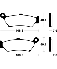 Plaquettes de frein TECNIUM Performance metal fritte - MR505 MR505