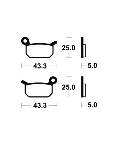 Plaquettes de frein TECNIUM MX/Quad metal fritte - MO294 MO294
