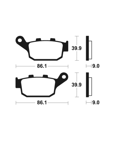 Plaquettes de frein TECNIUM Performance metal fritte - MR 381 MR381
