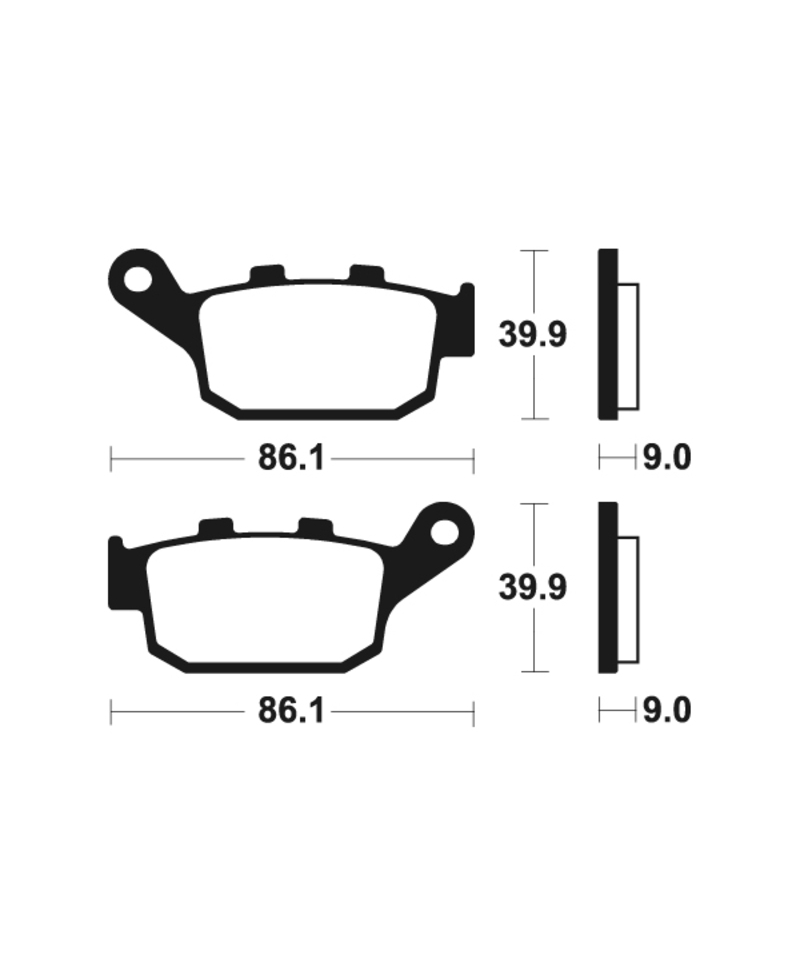 Plaquettes de frein TECNIUM Performance metal fritte - MR 381 MR381
