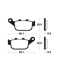 Plaquettes de frein TECNIUM Performance metal fritte - MR 381 MR381