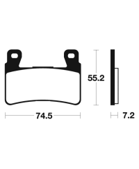 Plaquettes de frein TECNIUM Racing metal fritte carbone - MCR234 MCR234