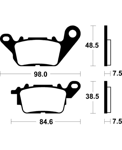 Plaquettes de frein TECNIUM Scooter organique - ME443 ME443