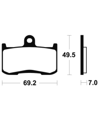 Plaquettes de frein TECNIUM Performance metal fritte - MF282 MF282