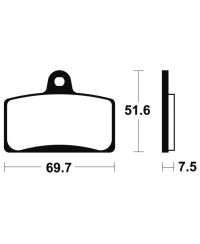 Plaquettes de frein TECNIUM Performance metal fritte - MF321 MF321
