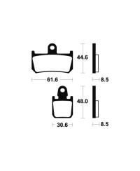 Plaquettes de frein TECNIUM Performance metal fritte - MF339 MF339