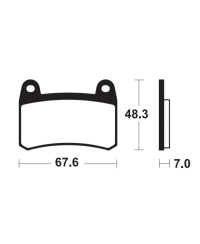 Plaquettes de frein TECNIUM Performance metal fritte - MF433 MF433