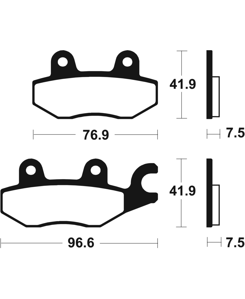Plaquettes de frein TECNIUM Professional Racing metal fritte - MSR455 MSR455