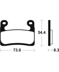 Plaquettes de frein TECNIUM Performance metal fritte - MF460 MF460