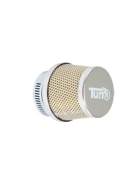 FILTRE A AIR TUN'R D28-35 CONIQUE GRILLE DROIT CHROME/CHROME
