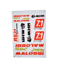 AUTOCOLLANT MARQUE MALOSSI (PLANCHE 25X35CM)