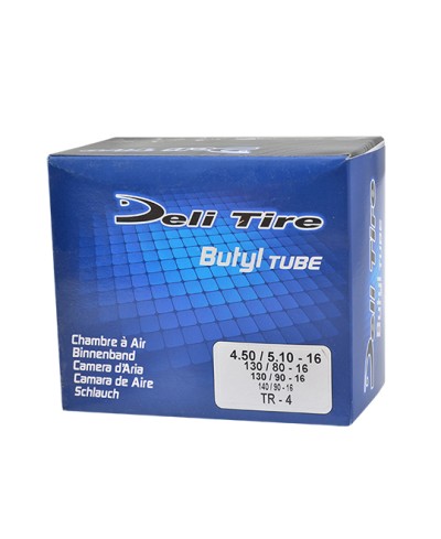 CHAMBRE A AIR MOTO 16" 4.50-5.10 X 16 DELI TIRE U456 TR4