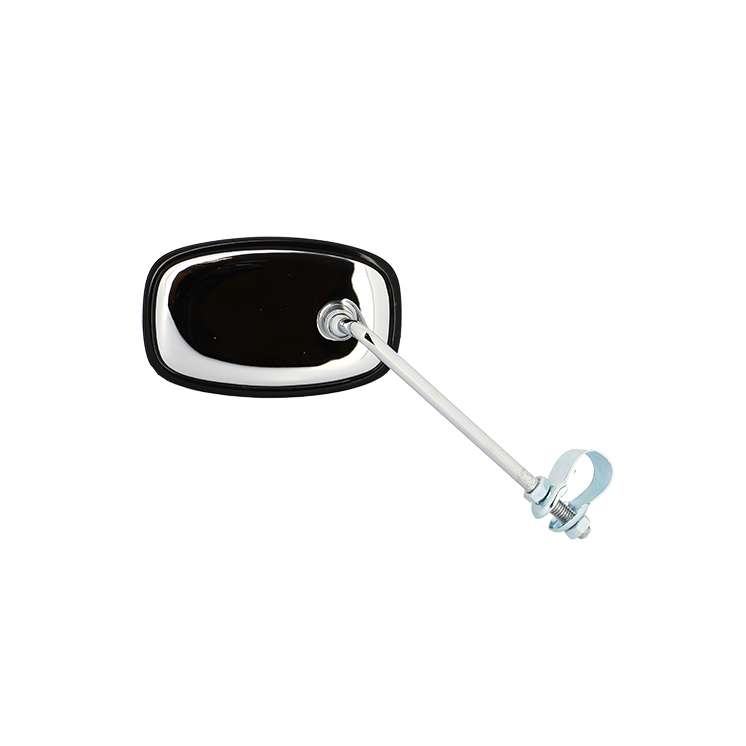 RETRO CYCLO* REVERSIBLE VINTAGE RECTANGLE ACIER CHROME (110X67MM) - AVEC COLLIER DIA22.2MM