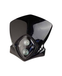TETE DE FOURCHE MECABOITE/MOTO/CYCLO TUN'R* RACING NOIR (DOUBLE OPTIQUE HALOGENE 2X20W)
