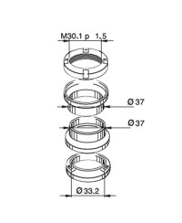 JEU DIRECTION SCOOTER  ADAPT. SPEEDFIGHT/TREKKER/VIVACITY/LUDIX/JET FORCE/ELYSTAR